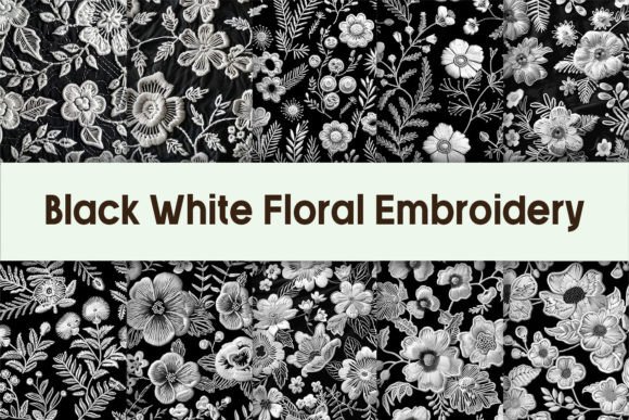 Black White Floral Embroidery Design Review