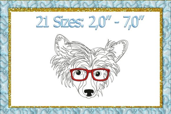 Chinese Crested Glasses Machine Embroidery Review