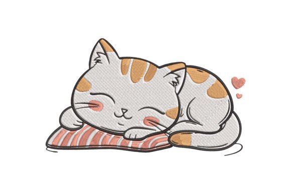 Cute Cat Sleeping Embroidery: A Designer’s Review for Boutique Apparel