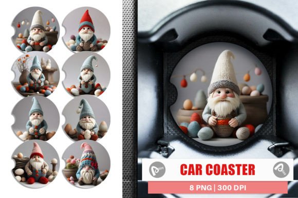 Easter Gnome Car Coaster Embroidery Review