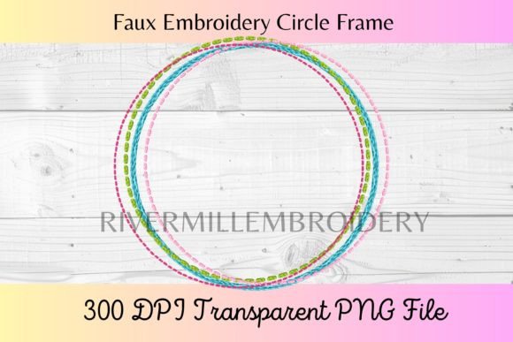 Faux Embroidery Circle Monogram Frame Review