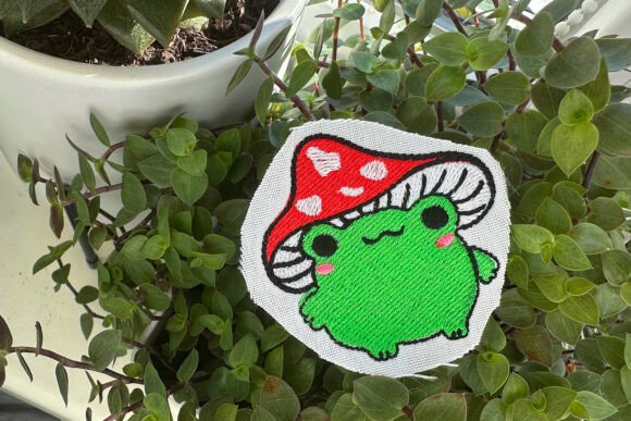 Mushroom Frog Machine Embroidery Review