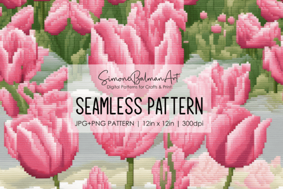 Tulips Embroidery Seamless Pattern Review